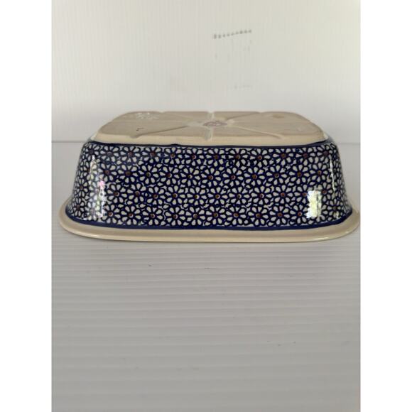 Polish Pottery Boleslawiec Rectangular Flowers Serving Baking Dish Stoneware - Picture 10 of 12
